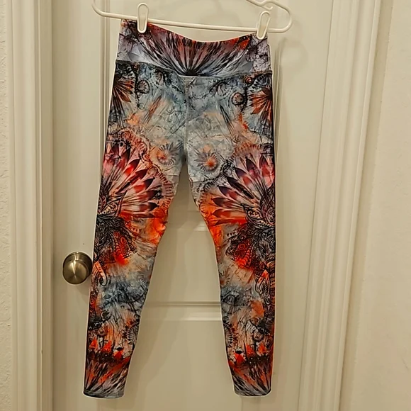 Evolution & Creation Active Leggings, Women's Size M, Color Blue, Black, purple - Picture 2 of 6